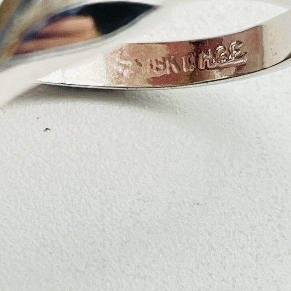 Double Faux Pearl Ring Marked 18 KGE Rhinestone Accents Classic Career Cosplay - Picture 4 of 9